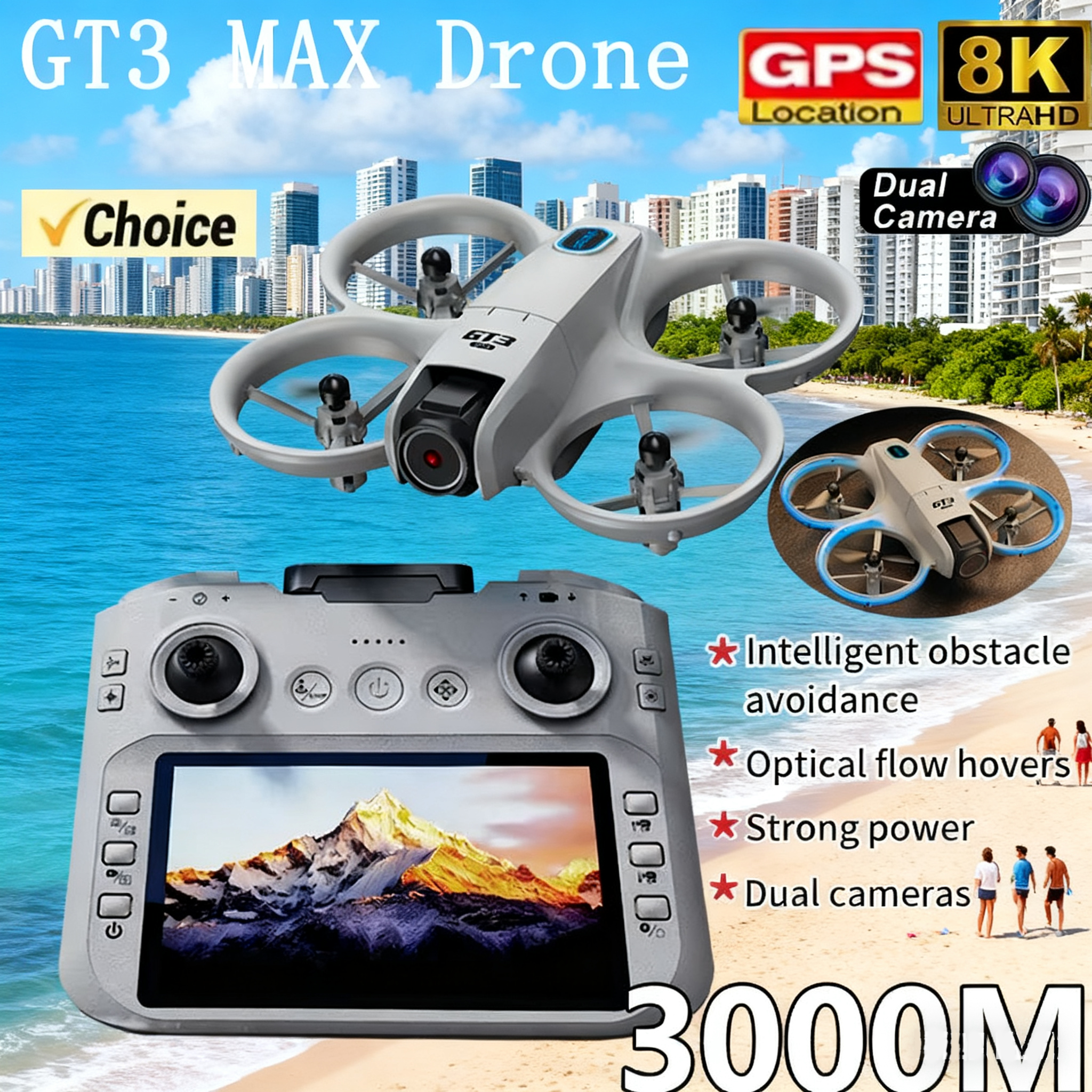 Rc Helicopter Case - NEW GT3 Drone with HD Dual