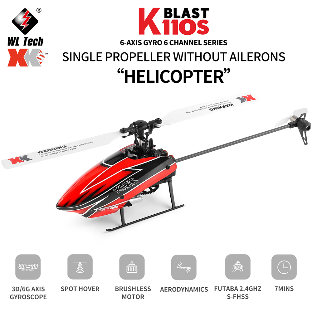 Wltoys XK K110S 6CH 3D 6G Syst - Rc Helicopter Single Rotor ulasan dan harga