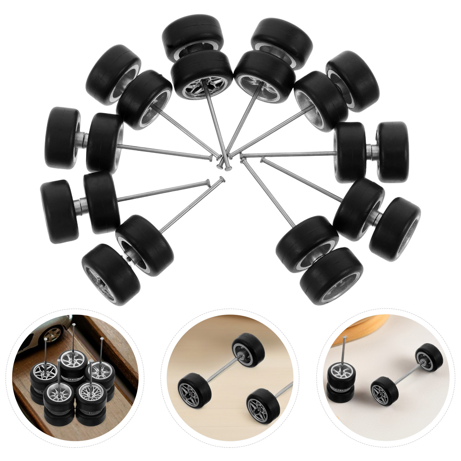5Pair Alloy Car Wheels Replace - Rc Helicopter Mini ulasan dan harga