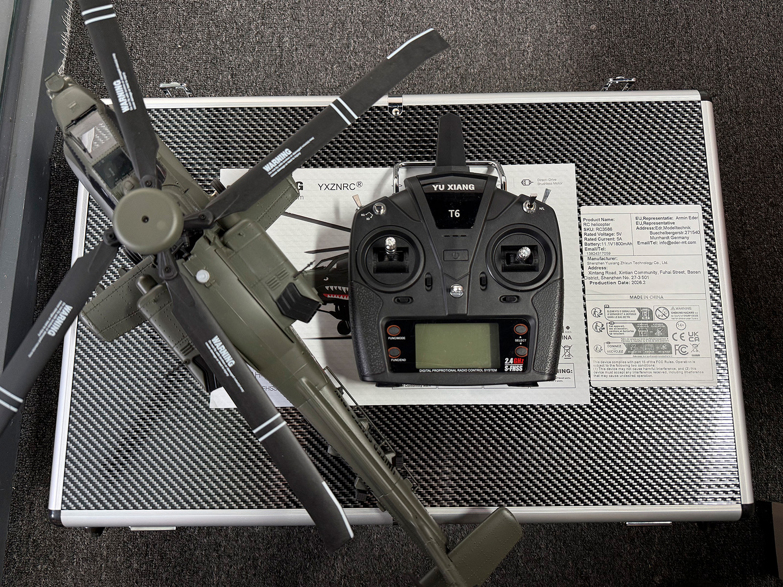 YXZNRC F11 AH-64D Apache RC He - Rc Helicopter Gyro ulasan dan harga